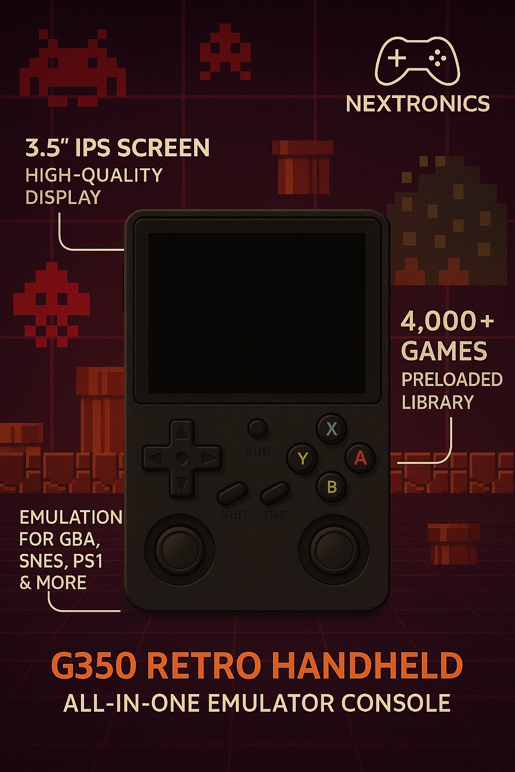 G350 Retro Handheld – All-in-One Emulator Console